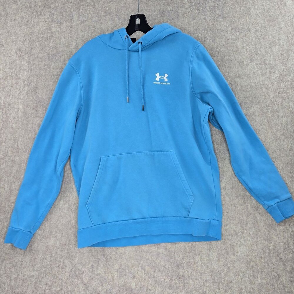 Under Armour Mens Blue Hoodie M Cotton Polyester Blend